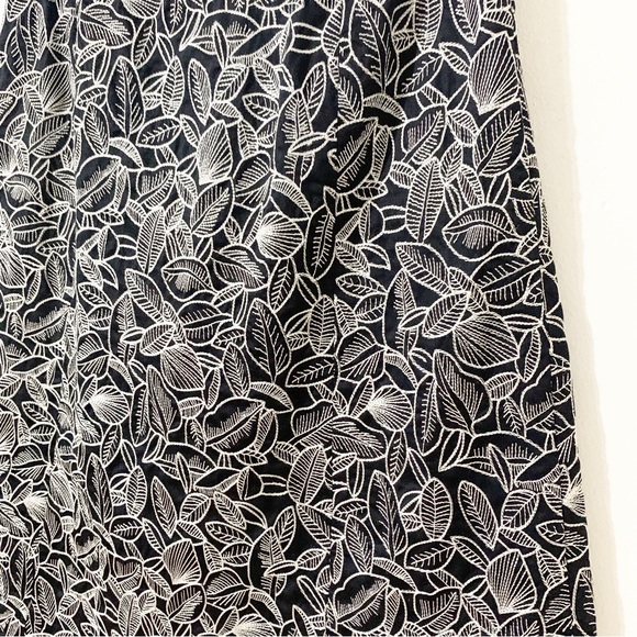 Talbots Cotton Embroidered Foliage Leaf Print Fully Lined A-line Skirt Side Zip - Picture 5 of 11